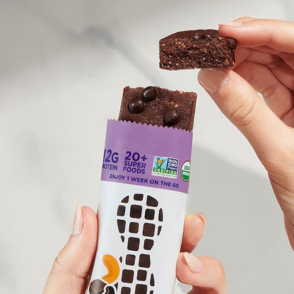 Perfect Bar, Chocolate Brownie Protein Bar, Organic, Gluten Free, Soy Free, Non GMO, No Sugar Alcohols, 2.2 Ounce Bar, 10 Count