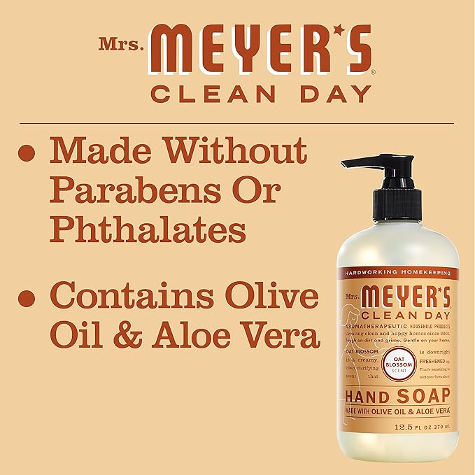 Mrs. MEYER'S CLEAN DAY New Spring Scent Variety Pack (Rain Water + Oat Blossom + Plum Berry)