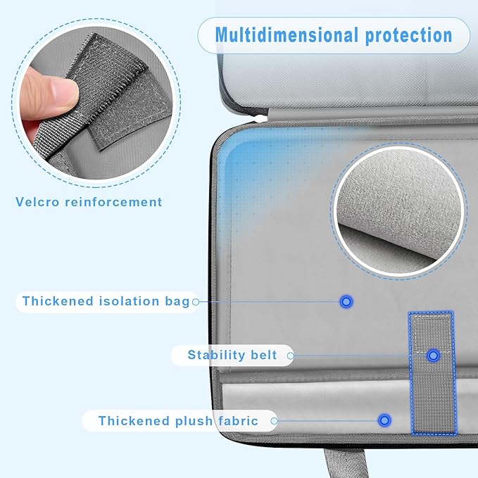 ZINZ Laptop Case 15 15.6 16 inch Sleeve, Expandable Computer Hand Bag with Multi-pockets Compatible with MacBook Pro 16 inch M4/M3/M2/M1, MacBook Air/Pro 15 inch and 15-16 inch Notebooks，G01BK01