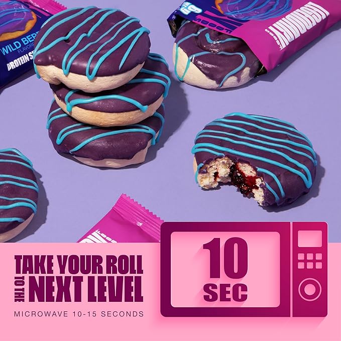 Legendary Foods Cinnamon Roll 22g Protein Bars – Gluten-Free, Low Carb Meal Option – Sweet Zero Sugar Snack, Keto-Friendly – 10-Pack High Protein Pre- or Post-Workout Nutrition Bars Wild Berry