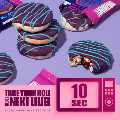 Legendary Foods Cinnamon Roll 22g Protein Bars – Gluten-Free, Low Carb Meal Option – Sweet Zero Sugar Snack, Keto-Friendly – 10-Pack High Protein Pre- or Post-Workout Nutrition Bars Wild Berry