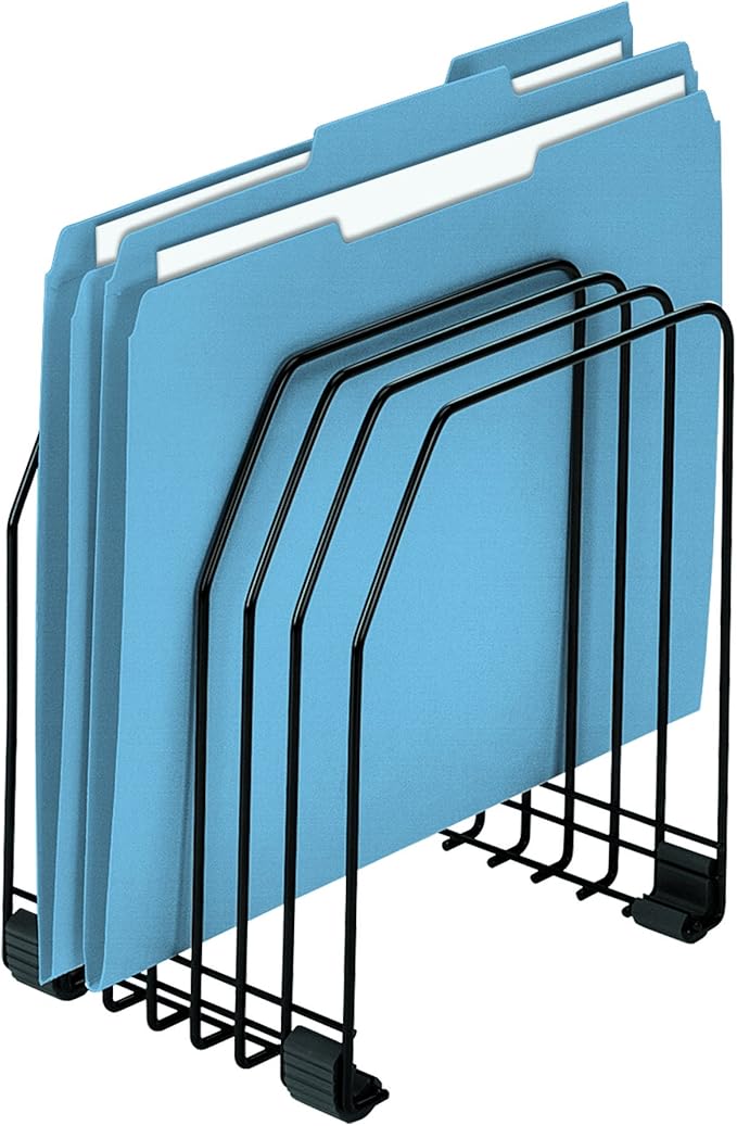 Fellowes Workstation File Organizer, 7 Section, Wire, Black (68112) (Pack of 6)