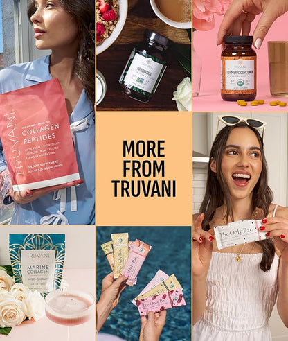 Truvani Vegan Pea Protein Powder | Peanut Butter | 32.7g Organic Plant Based Protein | 1 Serving | Keto | Gluten & Dairy Free | Low Carb | No Added Sugar