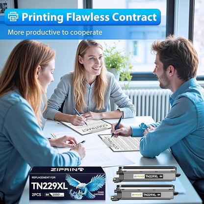 TN229XL Black Toner TN229XLBK 2 Pack Compatible Replacement for Brother TN229XL TN229 Black Toner Cartridges for Brother MFC-L3780CDW HL-L3280CDW MFC-L3720CDW HL-L3220CDW Printer