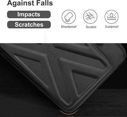 MOSISO 15.6-16 inch Laptop Hard Case, 15 inch Shockproof Waterproof Laptop Case Hard Shell Compatible with MacBook HP Dell, Carrying Sleeve Computer Bag with Sturdy Handle&Front Pocket&Belt, Black
