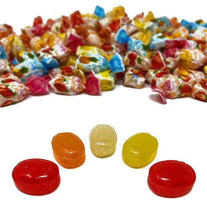 Holiday Fruit Filled Hard Candies - 3 lbs - Strawberry, Cherry, Pineapple, Orange and Lemon Flavored Bon Bons Filled with Real Fruit Pulp Bulk American Vintage Candy Assortment 48 oz.