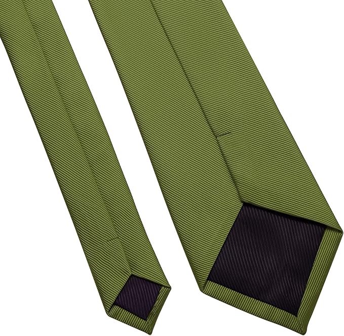 DecTwig Men's Ties Solid Color Formal Neckties 3.15" (8CM) Black Ties For Men