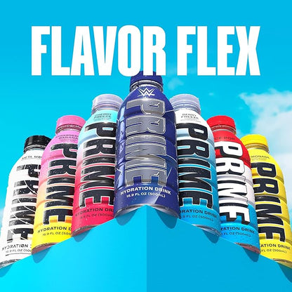 PRIME Hydration, WWE Sports Drinks, Electrolyte Enhanced for Replenishing Fluids, 250mg BCAAs, B Vitamins, Antioxidants, Low Sugar, 16.9 Fl Oz, 12 Pack