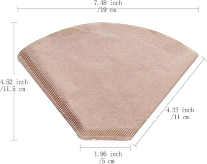 Cone Coffee Filters #4, Coffee Filters 4 Cone Paper Unbleached, Number 4 Coffee Filter 8-12 Cup, Size 4 Paper Filter, Compatible with Ninja Coffee Maker and Cuisinart Coffee Maker, 100 Count