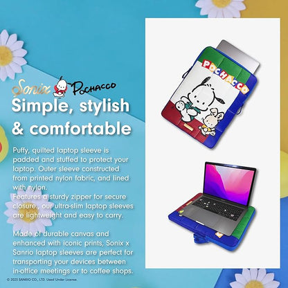 Sonix x Sanrio | Puffy Laptop Sleeve | 15-16 Inch, Quilted Pillow Puffer Laptop Carrying Case, Computer Sleeve | Classic Pochacco