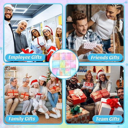Yinder 24 Pcs Inspirational Sticky Notes Christmas Stocking Stuffers Motivational Sticky Notes Pad Employee Appreciation Gift Bulk for Teacher Nurse Coworker Office 3 x 3'' (Thank You,Water Color)