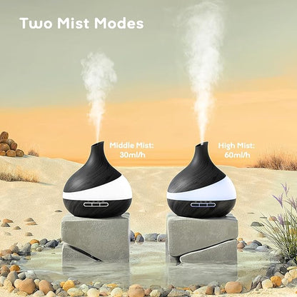 500ML Essential Oil Diffuser: Aromatherapy Humidifier with Remote Control & 14 Colors LED - 1/3/6H Timer, Auto Shut-Off, BPA-Free Cool Mist for Home Bedroom Spa Yoga