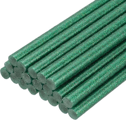 PATIKIL Hot Glue Sticks for Glue Gun, 20 Pcs Colored Hot Melt Adhesive Bulk Sticks for DIY Craft Projects Art Decoration Home Repairs, Dark Green (7.9" x 0.28")