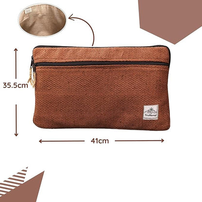 Brown Laptop Sleeve – Durable 14-Inch Laptop Cover with Zipper, Lightweight Water-Resistant Case for Travel & Work