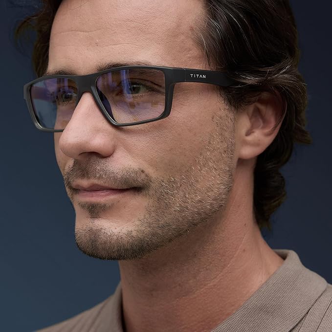 Titan Gaming Glasses, Anti Blue Light Glasses Men, UV400 Protection Blue Light Blocking Glasses for Computer Eye Strain