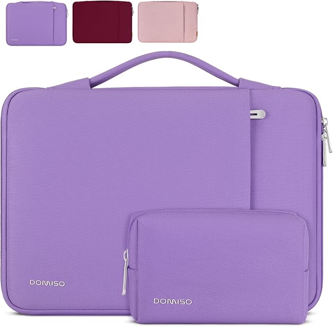 DOMISO 16 inch Laptop Sleeve Case Water Resistant Shockproof Protective Computer Bag for 16" Dell/HP Pavilion Envy/ThinkPad IdeaPad/ASUS Vivobook,Purple
