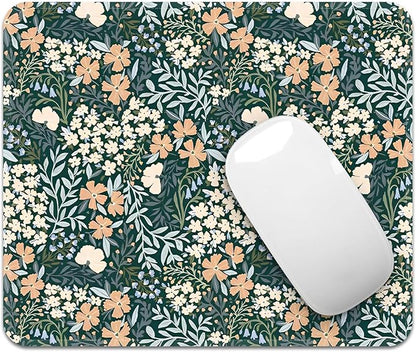 Square Mouse Pad with Stitched Edge, Premium Mousepad Washable Cloth. Computer Mouse Pad with Non-Slip Rubber Base, Mouse Pads for Computers Laptop Mouse 9.25x7.75x0.12 inch-Vintage Garden-2 Pack