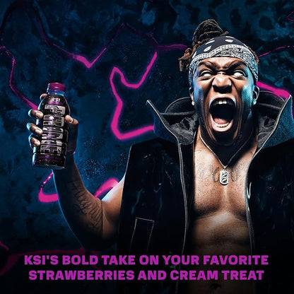 PRIME Hydration KSI THE NIGHTMARE, Sports Drinks, Electrolyte Enhanced to Replenish Fluids, 250mg BCAAs, B Vitamins, Antioxidants, Low Sugar, 16.9 Fluid Ounce, 12 Pack