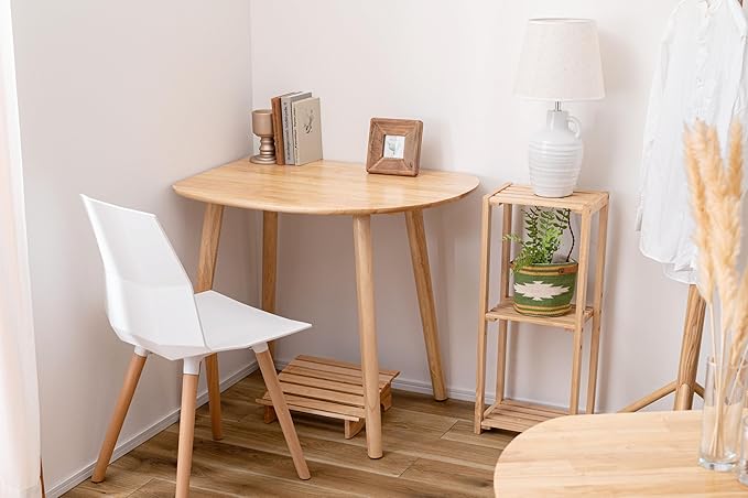 PaletteLife Wooden Footrest, D11.42 xW13.78 xH4.93 (29x35x12.5cm), 1x1 ft, Small, Natural Ashwood, Ergonomic Design