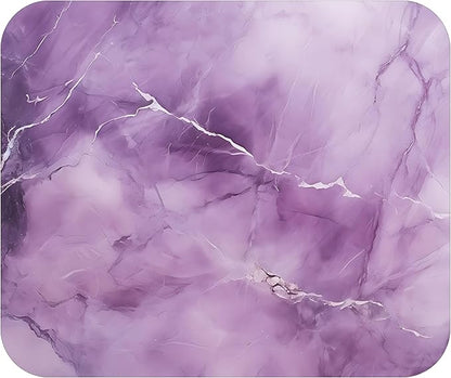 Light Purple Marble Agate Mouse Pad Mat Mousepad for Desk Computer Laptop PC Gaming Home or Office Gift Marbled Abstract (Purple Marble MP48)
