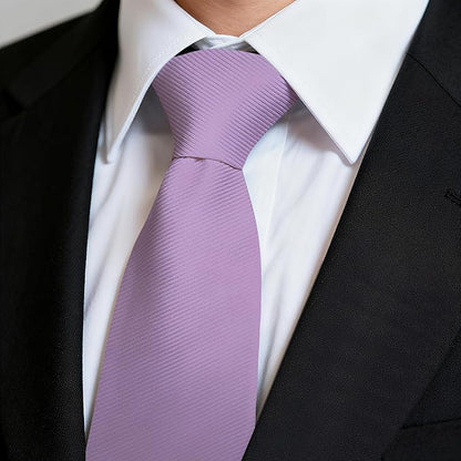 Fineknot Black Ties for Men, Formal Neckties for Men, Solid Color Mens Ties for Business, Wedding, Party, Mens Neck Tie