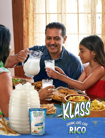 Klass Aguas Frescas, Drink Mix Mexican Variety Pack: Horchata Limeade Hibiscus & Tamarind Drinks | Flavors From Natural Sources With Vitamin C (Makes 7 to 9 Quarts) 14.1 Oz Family Pack (4-Pack)