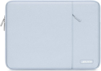 MOSISO Laptop Case 13.3 inch, 13-13.3 inch Laptop Sleeve Compatible with MacBook Air/Pro 13/Pro 14 M5 M4 M3 M2 M1, HP Dell ASUS Lenovo,Polyester Vertical Computer Sleeve Bag with Pocket, Baby Blue