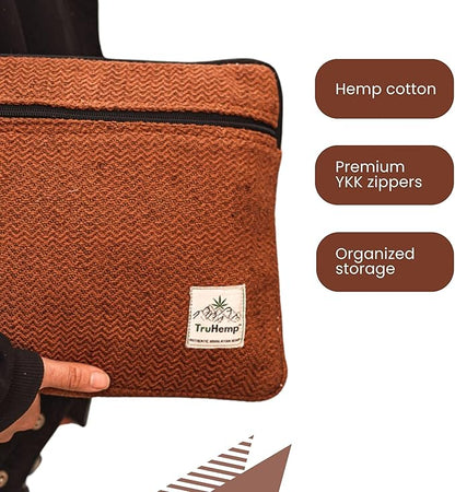 Brown Laptop Sleeve – Durable 14-Inch Laptop Cover with Zipper, Lightweight Water-Resistant Case for Travel & Work