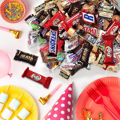 Chocolate Candy Variety Pack in Red Gift Box , Bulk Individually Wrapped, Mini Chocolate Candy Variety Pack, Ideal , Bulk Chocolate, Perfect for Parties, Office Treats, and Holiday Celebrations (5 Pound)