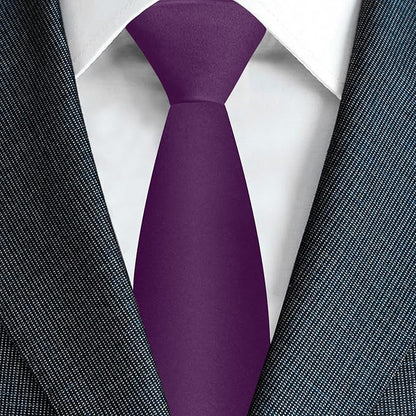 Men's Ties Solid Pure Color 3.15" (8CM) Necktie Plain Formal Business Wedding Black Ties For Men