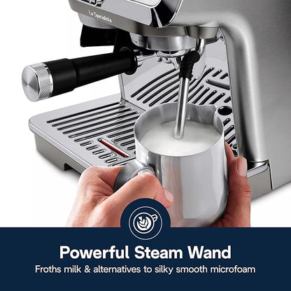 De'Longhi La Specialista Arte Evo Espresso Machine - Compact Cold Brew Coffee Maker with Grinder, Milk Steam Wand/Frother & Tamping Tools - Home Barista Kit for Lattes, Cappuccinos, Iced Coffee