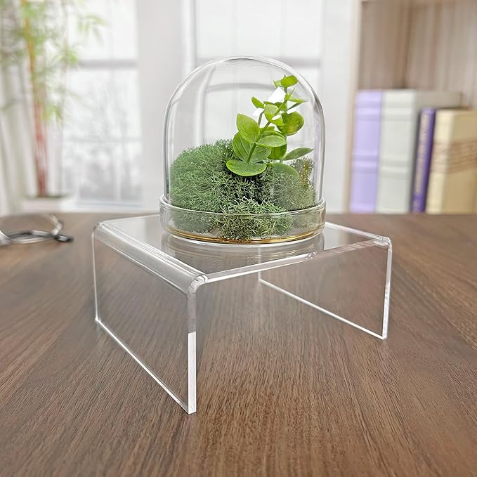Plymor Clear Acrylic Short Square Display Riser, 2" H x 4" W x 4" D (1/8" thick) (6 Pack)