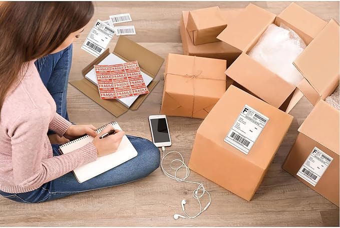 8.5" x 5.5" Address Labels, Half Sheet Shipping Labels, 2000 Sheets Self Adhesive Mailing Labels for Laser & Inkjet Printers (4000 Labels) | Laser Inkjet Printer Labels - TrueDesk