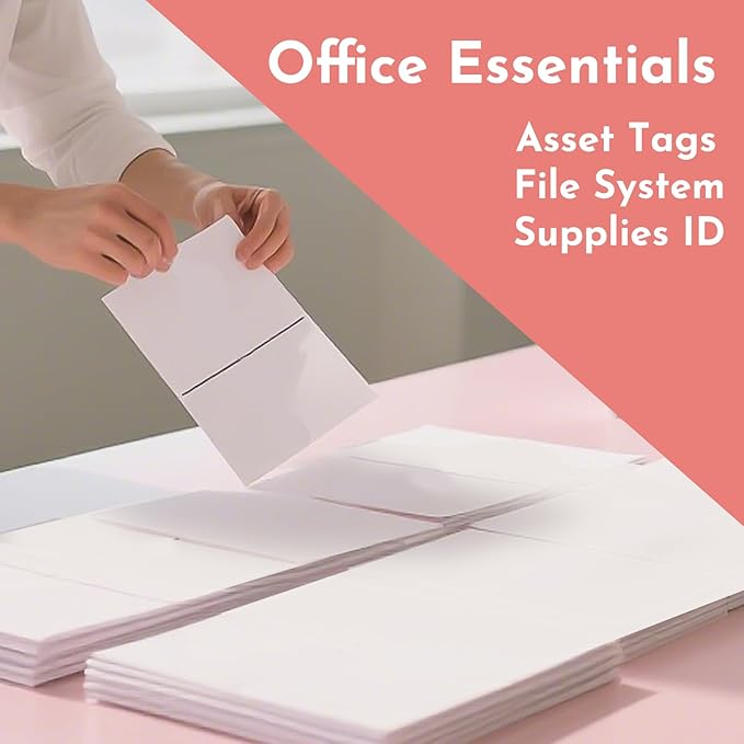 8.5"x5.5" Shipping Labels, Matte White Printable Labels, 80 Total (40 Sheets, 2 - Up), Compatible with Laser & Inkjet Printers for Packaging & Mailing | Laser Inkjet Printer Labels - TrueDesk