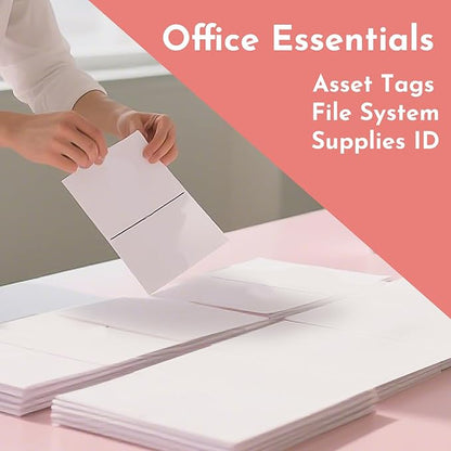 8.5"x5.5" Shipping Labels, Matte White Printable Labels, 80 Total (40 Sheets, 2 - Up), Compatible with Laser & Inkjet Printers for Packaging & Mailing | Laser Inkjet Printer Labels - TrueDesk