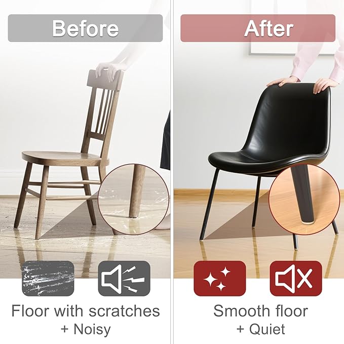 88 Pack Felt Furniture Pads for Chair Legs, Self - Adhesive Floor Protectors for Hardwood Floors, 3mm Thick Beige Felt Pads, Assorted Round and Square Sizes, 3/4 in and 1 in | Furniture Pads - TrueDesk