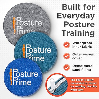 Vertex Weighted Cushion Forward Head Posture Corrector for Women Men - 3 Size Options Neck Workout Equipment Set - Head Neck Straightener Back Alignment for Home - No straps needed