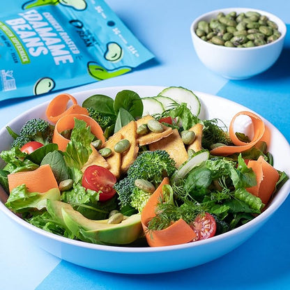 The Only Bean Crunchy Dry Roasted Edamame Snacks (Sea Salt), Healthy High Protein(11g) Keto Food, Low Carb Gluten Free Office Vegan Food 100 Calorie Snack Pack, 0.9oz 10 Pack
