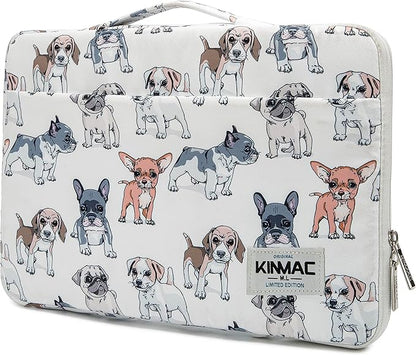 Kinmac 360° Protective Laptop Sleeve Case Bag Cover with Handle for MacBook Pro 16 inch,16 inch HP,Lenovo,Dell,ASUS,Acer Ultrabook and Business Laptop (Dogs)