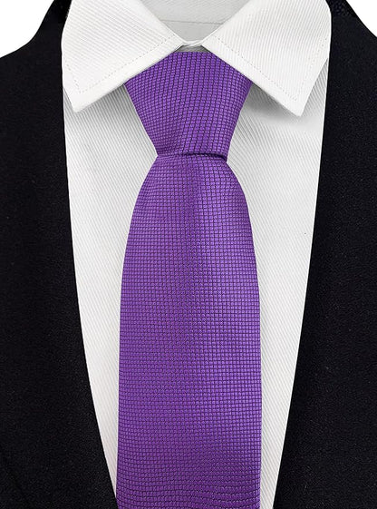 Adulove Men's Necktie Classic Silk Tie Woven Jacquard Neck Ties 6 PCS