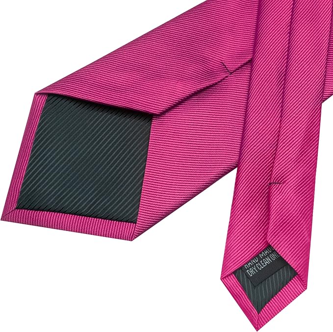 JEMYGINS Formal Necktie Solid Color Tie and Pocket Square with Tie Clip Lapel Pin Sets for Men 4PCS