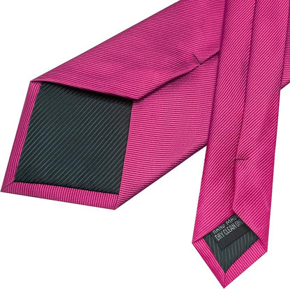 JEMYGINS Formal Necktie Solid Color Tie and Pocket Square with Tie Clip Lapel Pin Sets for Men 4PCS