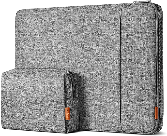 Inateck 360° Protective Laptop Bag with Accessory Bag, Compatible with 15-inch MacBook Air M4 M3 M2 2023-2025, Gray