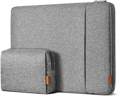 Inateck 360° Protective Laptop Bag with Accessory Bag, Compatible with 15-inch MacBook Air M4 M3 M2 2023-2025, Gray