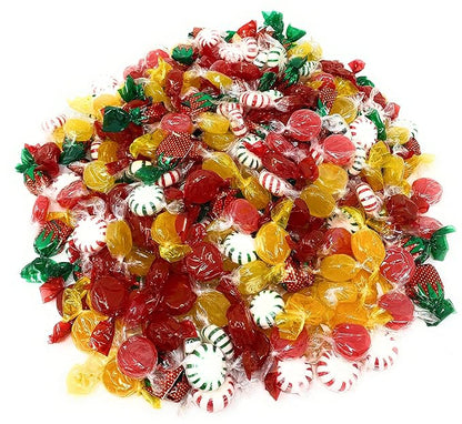 Holiday Special Assortit American Favorites Candy Party Mix Individually Wrapped Hard Candies Bulk Assortment 7 Flavors Variety Pack Resealable Pouch 4 Lb 300+pcs (64 Oz)