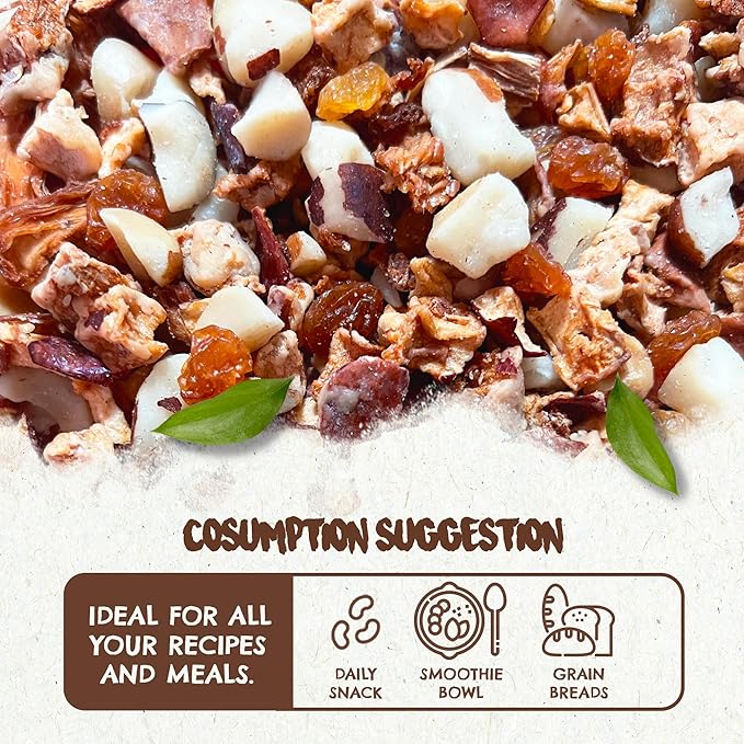 Kit of Snacks The True Organic Brazil Raw & Unsalted Nuts 15 oz + Tropical Mix 7 oz – – Nutrient-Rich and Practical Combo – Fresh, Vegan and Gluten Free – Forest Up