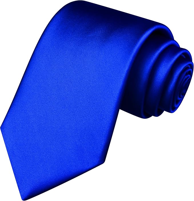 Branduce 3.15"（8cm） Mens Solid Satin Tie Pure Color Necktie for Business and Wedding + Gift Box