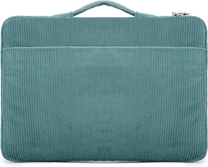 Kinmac 360° Protective Laptop Sleeve Case Bag Cover with Handle for MacBook Pro 16 inch,16 inch HP,Lenovo,Dell,ASUS,Acer Ultrabook and Business Laptop (Green Corduroy)