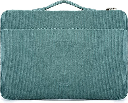Kinmac 360° Protective Laptop Sleeve Case Bag Cover with Handle for MacBook Pro 16 inch,16 inch HP,Lenovo,Dell,ASUS,Acer Ultrabook and Business Laptop (Green Corduroy)