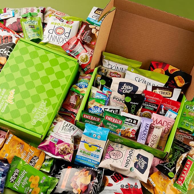 Gluten Free Palace Paleo Snacks Variety Pack – Healthy Snack Box for Adults – Whole Foods, Protein Bars, Crackers, Chips, Puffs, Fruit & Nuts (25 Count)